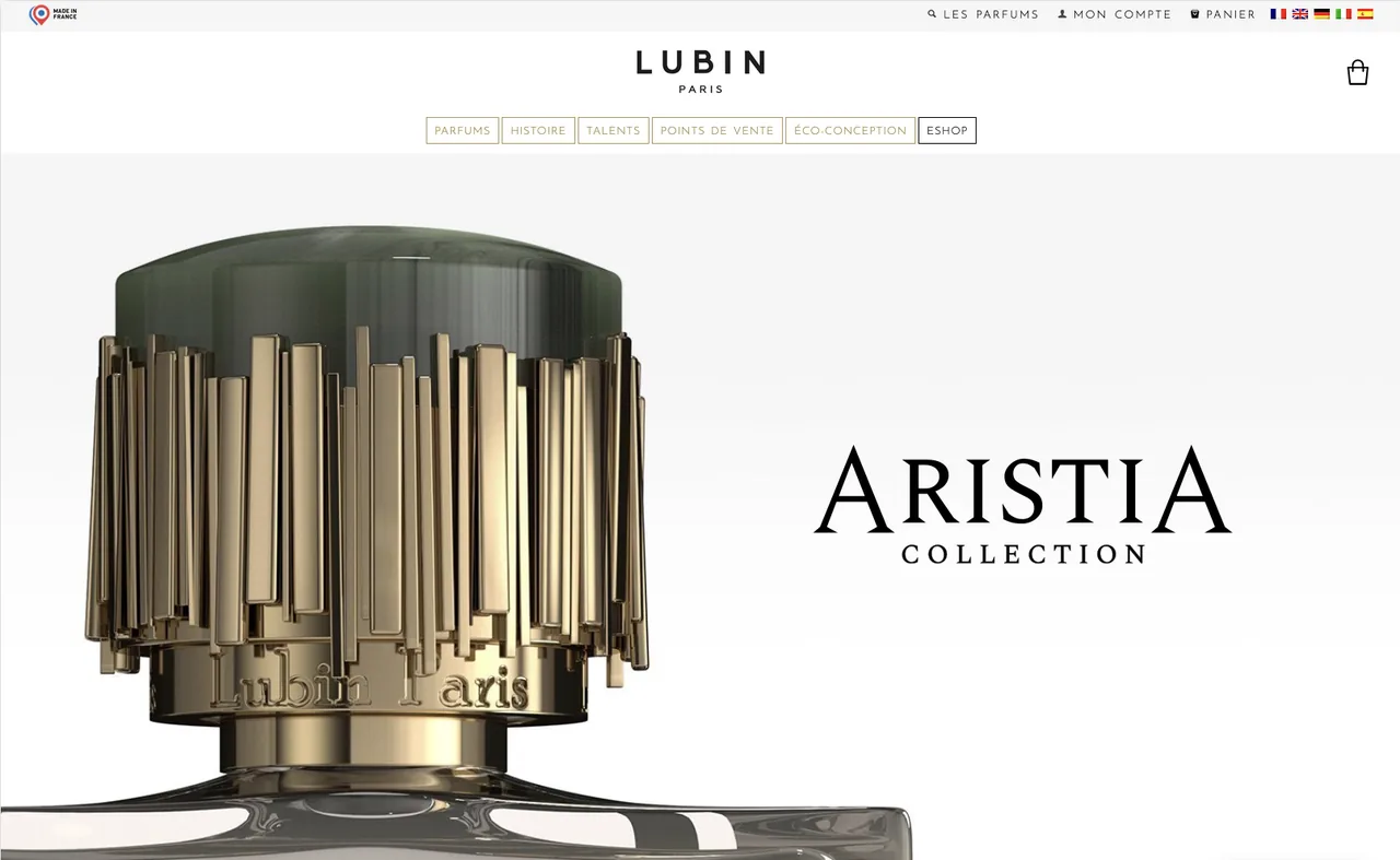 Page de la collection Aristia sur le site Lubin