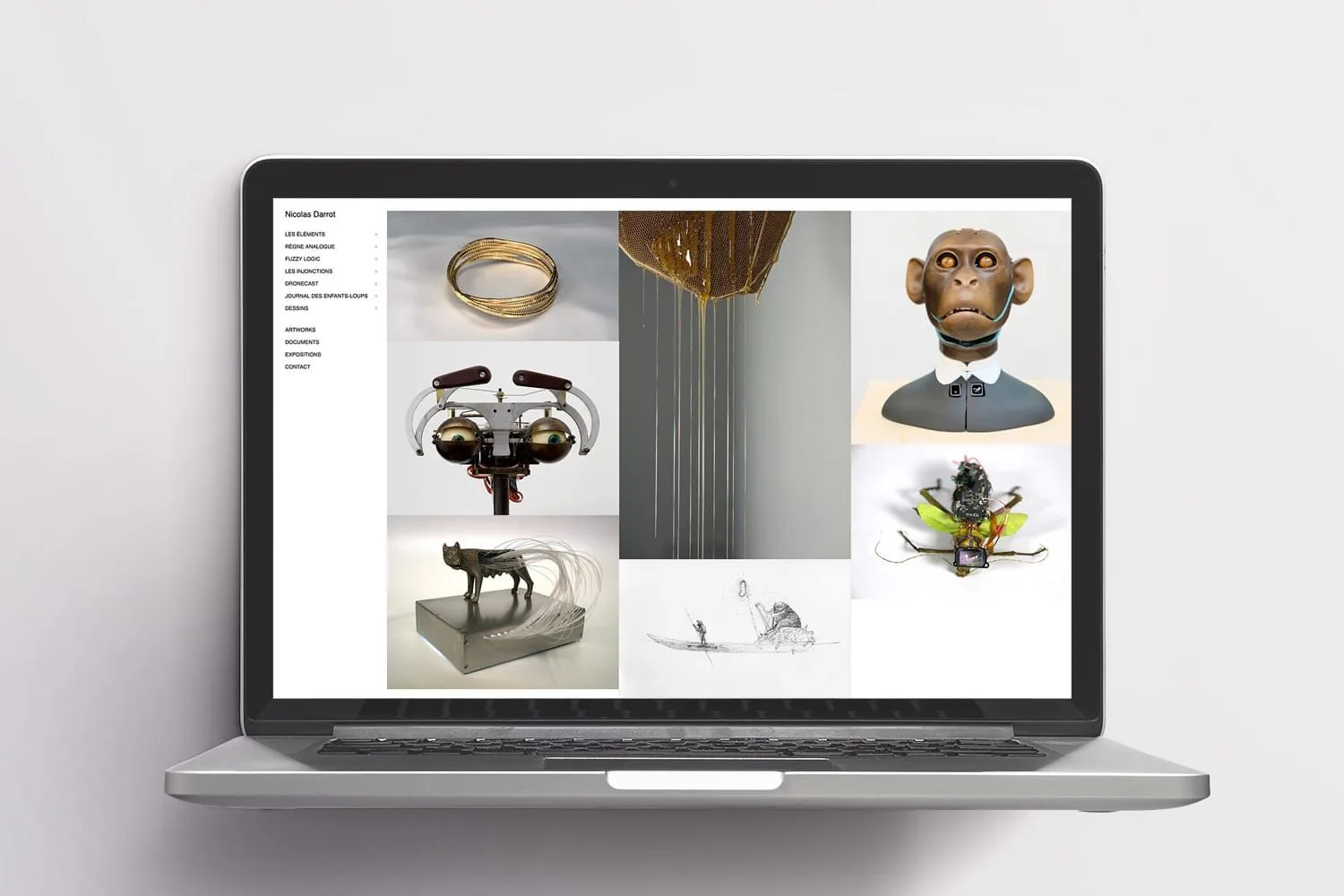 Nicolas Darrot, artiste plasticien : portfolio en mosaïque