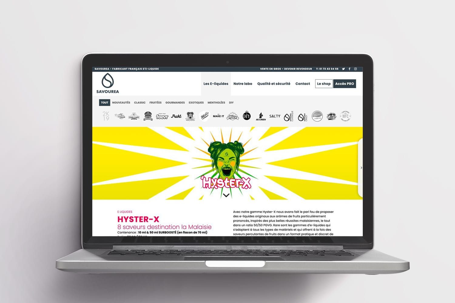 Savourea, fabricant d’e-liquides : catalogue et espace professionnel