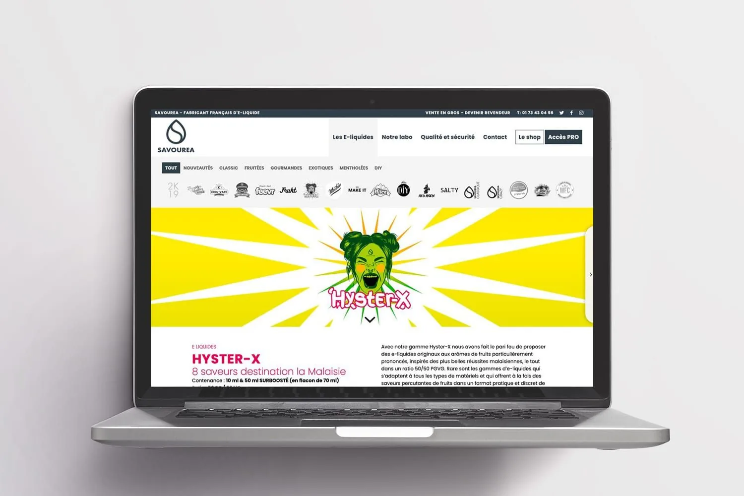Savourea, fabricant d’e-liquides : catalogue et espace professionnel