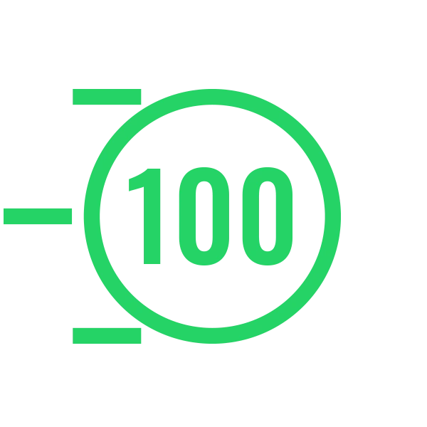 Score de performance de 100 sur 100