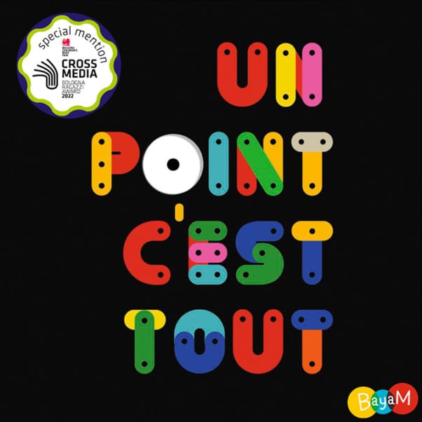 Un texte coloré sur fond noir indique « Un Point C'est Tout », mettant en valeur le design unique du studio, avec un badge de mention spéciale dans le coin supérieur gauche. Limbus Studio