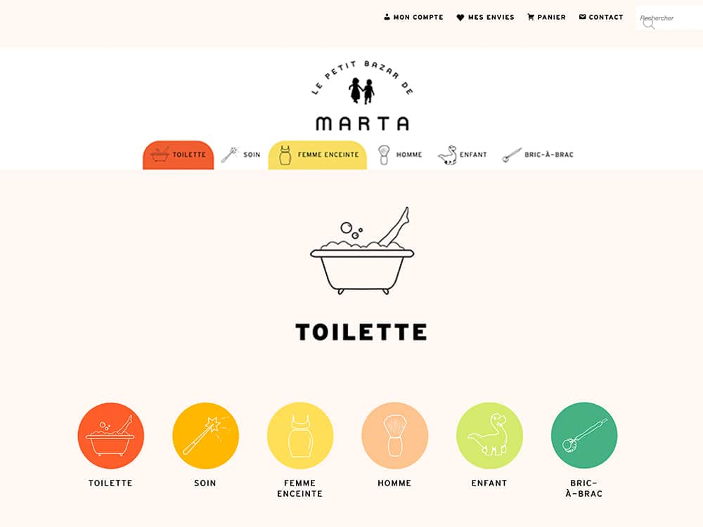 Découvrez notre page Web, avec un design de type studio avec des icônes pour les articles de toilette, les soins, les essentiels de grossesse, les soins pour hommes, la puériculture et divers articles. Idéal pour tous ceux qui recherchent l'inspiration ou mettent en œuvre la création WordPress dans leur prochain projet. Limbus Studio