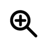 Une élégante icône de loupe noire comportant un signe plus, conçue pour symboliser la fonctionnalité de zoom avant ou de recherche, idéale pour toute création de studio WordPress Boost SEO. Limbus Studio