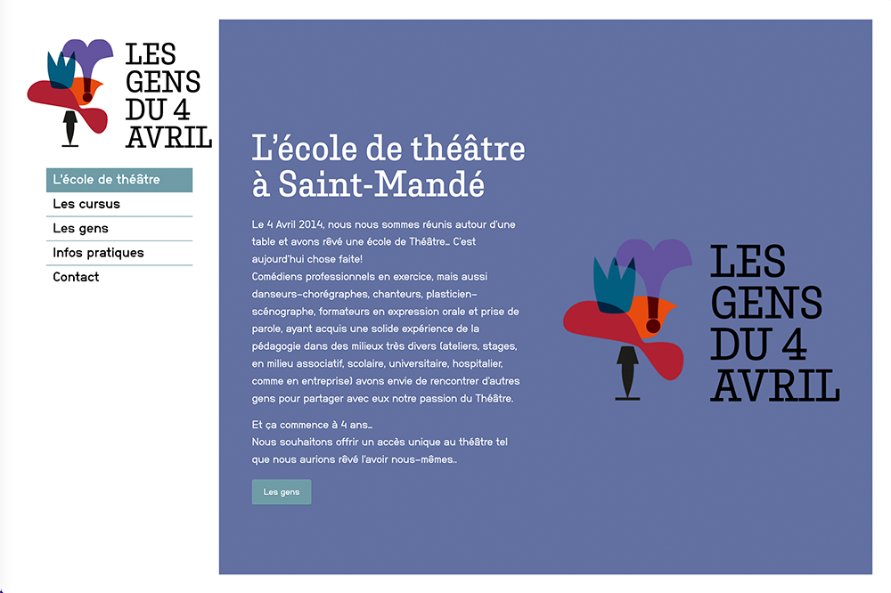 Découvrez un site Web de théâtre dynamique créé sur WordPress, doté d'un menu latéral et d'un texte engageant sur « L'école de théâtre à Saint-Mandé », où la créativité s'épanouit dans chaque studio. Limbus Studio