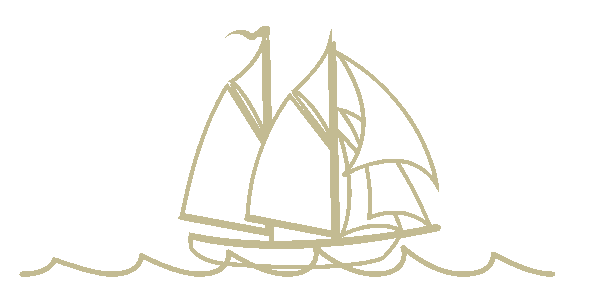 Une illustration jaune minimaliste capture la création du contour d'un voilier glissant sur des vagues stylisées, alliant simplicité et design artistique. Limbus Studio