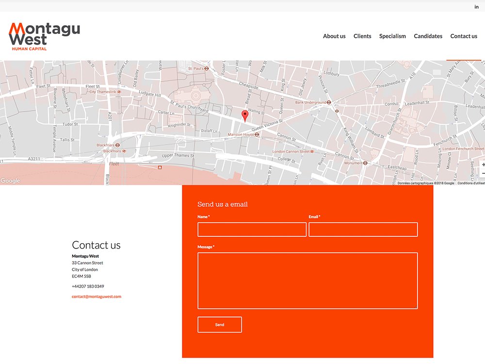 Découvrez notre page de contact, où le webdesign rencontre la fonctionnalité. Dotée d'un fond de carte et d'un formulaire de contact épuré, elle est conçue avec précision par notre équipe de création experte. Sur la gauche, retrouvez les coordonnées de notre entreprise, prête à vous mettre en relation avec notre agence. Limbus Studio