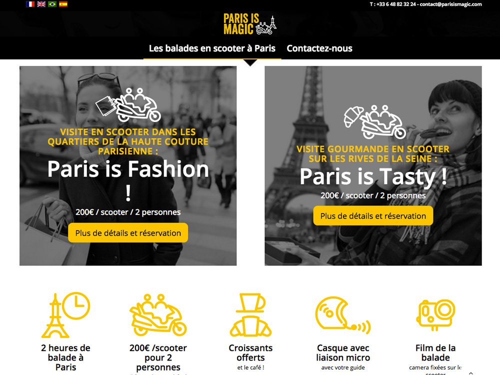 Annonces de circuits en scooter à Paris : « Paris c'est la mode » et « Paris c'est le goût ». Vivez l'art de la création avec des forfaits sur mesure. Comprend les prix et les coordonnées. Limbus Studio